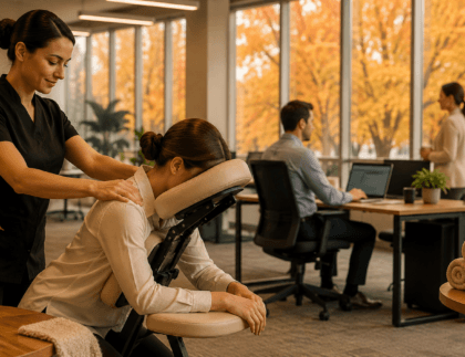 corporate massage program fall launch
